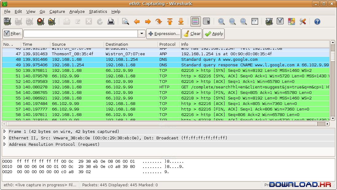 how to install wireshark on modem