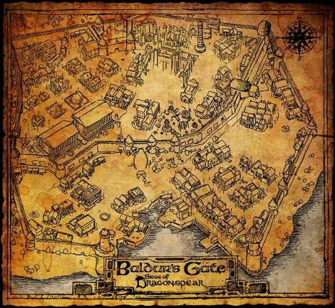 Baldur s Gate City Map 600