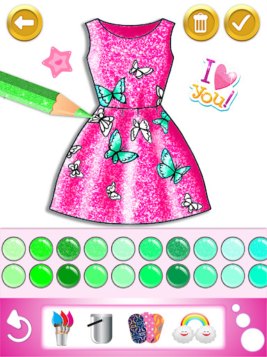 Glitter dress coloring and drawing book for Kids  Featured Image
