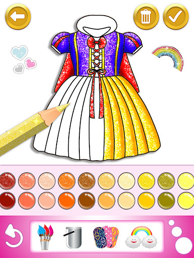 Glitter dress coloring and drawing book for Kids 2021 - Aplikasi Microsoft