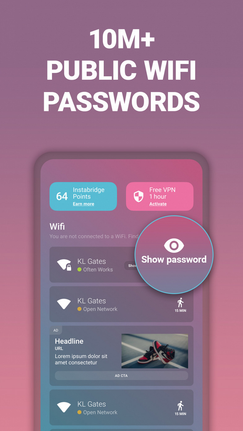 Free WiFi Passwords & Hotspots by Instabridge  Featured Image for Version 