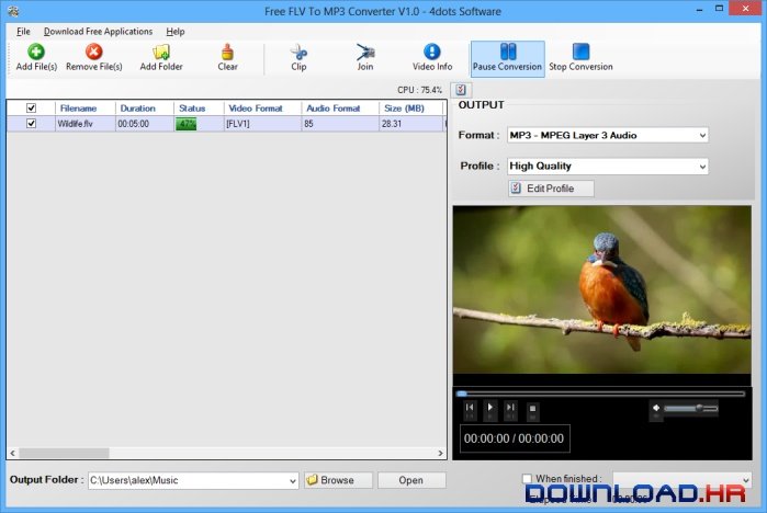 Free FLV To MP3 Converter 4dots 3.1 3.1 Featured Image