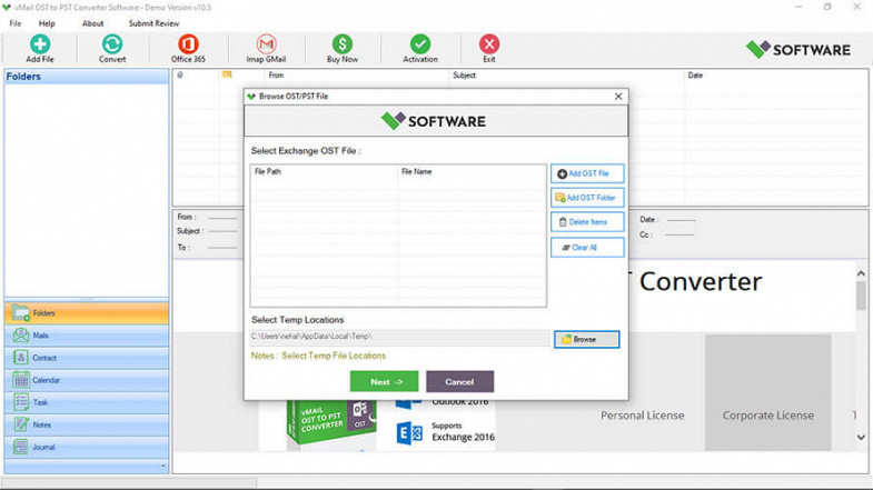 vMail OST to PST Converter 7.5 7.5 Featured Image
