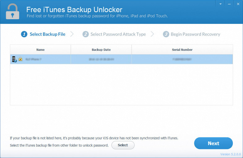 Free iTunes Backup Unlocker 5.2.0.3120 5.2.0.3120 Featured Image