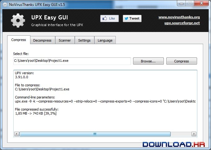 NoVirusThanks UPX Easy GUI 1.9 1.9 Featured Image