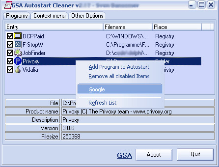 GSA Autostart Cleaner 2.43 2.43 Featured Image