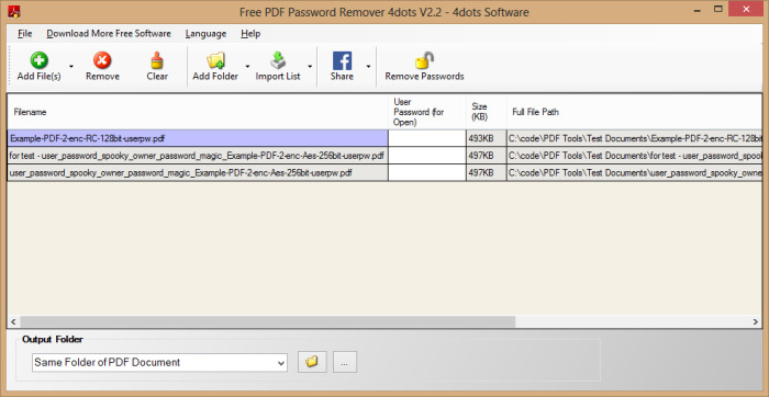 Free PDF Password Remover 4dots 2.3 2.3 Featured Image