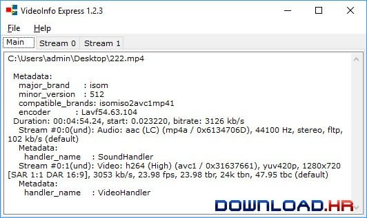 Download VideoInfo Express  for Windows 