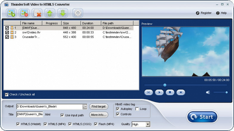 ThunderSoft Video to HTML5 Converter 3.0.0 3.0.0 Featured Image